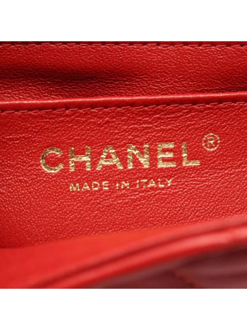 Chanel Shoulder Bag Mini Quilted 20 Red Lambskin Chain